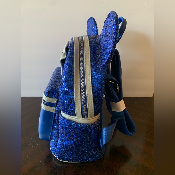 Disney Parks Loungefly Sequined Mini Backpack Wishes Come True Blue New main image 6